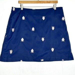 Coral Bay Golf Womens Skort Size 14 Embroidered Golf Clubs Navy Stretch Active